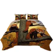 Cute Animals Art Red Pandas Coverlet