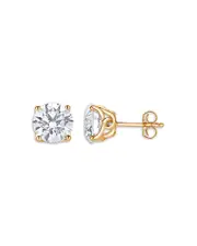 Bloomingdale's Fine Collection Certified Lab Grown Diamond Tulip Setting Stud Earrings in 18K Yellow Gold, 3.0 tcw