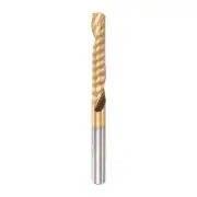 4mmx25mm Titanium Plated High Speed Steel Single Flute End Mill Bit 50mm Length