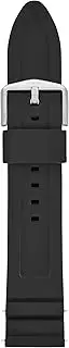 Fossil Men's S221304 Black Silicone 22mm Watch Strap