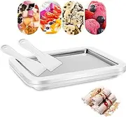 [KOLENSA] Ice Cream Sorbet Maker Frozen Yogurt Machine, Instant Cold Roller Pan Plate with 2 spatulas, Home Made Soft Ice Cream Milkshake Gelato Fruit Smoothie