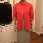 NWT Eileen Fisher Organic Cotton watermelon Pucker Mandarin Collar Jacket Size M