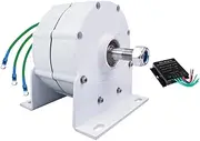 HUIZHITENGDA 3000W 450 RPM Gearless Permanent Magnet Generator, 12V 24V 48V 220V Low Speed AC Alternator Generators with Base Use for Wind Turbine Water Turbine,12V