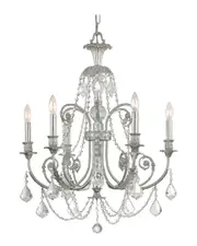 Crystorama 6-Light Regis Chandelier Hand Cut Crystal
