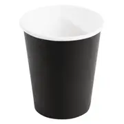 Fiesta Recyclable Hot Cup Single Wall Black 8oz (Box 1000)