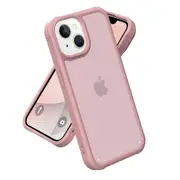 Iphone 13/Iphone 14 Case,Military Grade Drop Protection,Heavy Duty Full-Body Shockproof Phone Case-Rose Gold