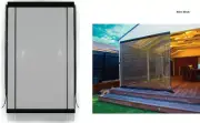 120x240cm Charcoal Tinted Heavy Duty PVC Cafe Style Outdoor Bistro Blind Patio