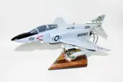 VMFA-333 Fighting Shamrocks (153889) F-4J Model, 1/42 (18") Scale, Mahogany