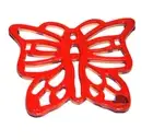 Cast iron butterfly themed trivet pot stand- Very solid / 6 inch wingspan