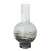 Pilbeam Living Zephyr Hand Blown Glass Countertop Vase Small Black/White Ombré