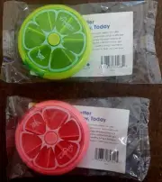 Kroger Weekly 7 Day Pill Fruit Box Organizer Rotating Case
