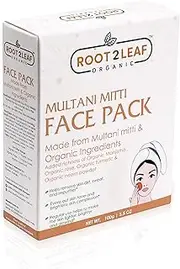 Root2leaf Organic Fuller Earth Powder | Multani Mitti | Indian Healing Clay | Bentonite Clay For Skin Pore Purifying Face Mask & Dirt Remover (100 Gms)