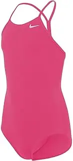 [Nike] Girl`s Solid Racerback One Piece Swimsuit (F_P(NESS9644-657)/W, Medium)