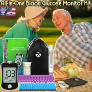 Blood Glucose Meter Monitor Kit with 50 Test Strips 50 Lancets 1 Lancing Device