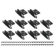 Cabinet Kitchen Inset Hinges, 20Pcs 1/2" Overlay with Screws, Black