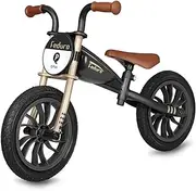 QPlay Kid's Balance Bikes for Boys & Girls Age 3 to 6 Years Old,12" Toddler Push Bike No Pedal Balance Bicycle with Adjustable Seat -Track Racing Style Gifts Toy