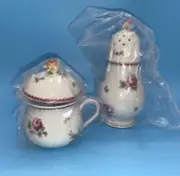 Richard Ginori 1735 Sugar Shaker & Cream Pot Roses Rosebud China Dinnerware