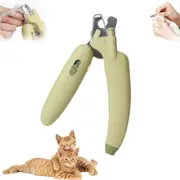 Pet Anti-Bleeding Nail Clippers for Beginners, Splashproof Nail Grinder Pet Nail Clippers, with LED Blood Line Light, Mini Pet Nail Clipper, Pet Anti-