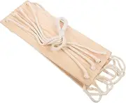 FUNNETOYU Double-layer Wall Storage Rack Handmade Cotton String Shelf Decorative Pendant for Home Decor