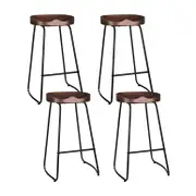 Set of 4 Vintage Tractor Seat Bar Stools 75cm