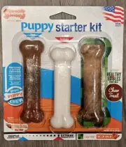 Nylabone Puppy Chew Toy & Treat Starter Pack - Puppy Chew Toys for - Chicken