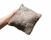 Shiny Classy Glamorous Espresso Sequined Accent Cushion Cover , 8" x 8"