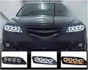 Compatible for mazda 6 Head Lamp 2004-2012 Car Accessory Fog Light Day Running Light DRL H7 LED Bi Xenon Headlights