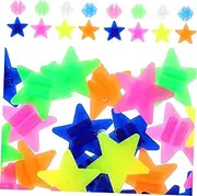 ibasenice 72pcs Bike Wheel Beads Plastic Clip Bead Decorations Star Glow The Dark Balls for Bicycle Easy Install Tire Accessories