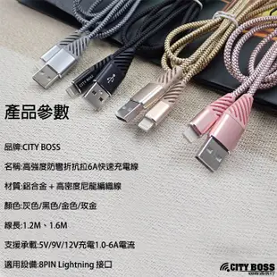 捌CITY BOSS 鴻海 InFocuS M2 3G版 LTE版 6A設計抗拉扯快充線保護 一米六防彎折數據線