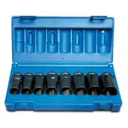 Action 69523081 - Impact Socket Set Wheel Lug Nut Remover Set Thinwall 1/2" Drive - 8 Piece