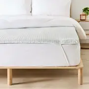 Cooling Memory Foam Mattress Topper - Queen Bed, White