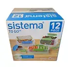 SISTEMA TO GO LOCKING LID LUNCH PACK SET BENTO PHTHALATE & BPA FREE 12pc SEALED