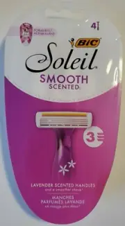BIC Soleil Twilight Women's 3-Blade Razor, 4 Count Pack Scented Handles