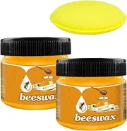 2PCS Wood Seasoning Beewax, Natural Beewax Traditional Floor Wood Wax, Multipurpose Bees Wax Oil Furniture Polish for Wood Surface, Table, Chair, Cabinets, Cleaner and Polish Furniture Care (2 PCS)
