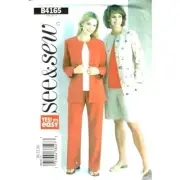 Butterick See and Sew Sewing Pattern 4165 Misses Jacket Top Short Pants 20-24