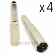 4 Pack XLR 3-Pin Male to 1/4" Stereo TRS Female Jack Audio Cable Mic Adapter New