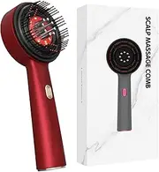 Electric Hair Oil Applicator Scalp Massage Brush 3 Custom Modes for Relaxation and IPX7 Waterproof Oil Dispenser for Hair（Red）