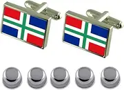 [Select Gifts] Shirt Dress Studs Groningen Flag Cufflinks