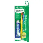 Piksters Adult Travel Oral Care Kit*+ Gorilla Floss Flosser & Tooth Paste.