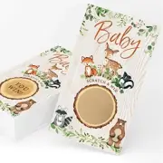 Baby Shower Scratch Off Game Woodland Forest Animals Set of 30