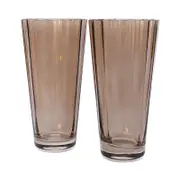 Estelle Colored Glass Sunday Highball Glasses, Set of 2