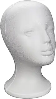 Foam Model Head, Mannequin Head For Wigs, Foam Mannequin Head Stand Model, Female Mannequin Wig Holder Stand, Lightweight User Friendly Manikin Head, Wig Display Stand, Wig Stands