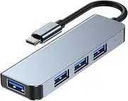 LIFKICH USB Hub for Laptop Expansion Adapter 4 Port USB 3.0 Hub High Speed 5gbps Compact Design
