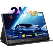 Portable Monitor 16" 2560x1600 Gaming Monitor Laptop Screen Extender USB C HDMI