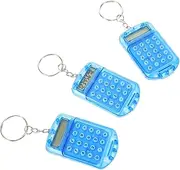 BESPORTBLE 3 Pcs Mini Calculator Keychain Cute Transparent Flip Design for Students Office Use Pocket Sized Handheld Tip Calculator Convenient Portable Accessories