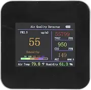 Air Quality Monitor, Air Quality Sensor 1000mAh Battery Screen Type C Charging Wide Applicability for School (KB4: PM2.5 CO2 Monitor)