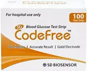 SD CODE FREE BLOOD GLUCOSE 100 TEST STRIPS EXP 2025 (FREE & FAST SHIPPING)