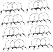 BELLIFFY Fishing : 50pcs Steel Leaders with Snap Swivels Sturdy Fishing Line Wire for Artificial Trouts Lightweight Nylon Strings