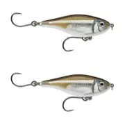 2x Rapala 8cm X Rap Twitchin' Mullet Slow Sink Glidebait Fish Lures - Mangrove