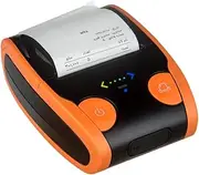 JSEIAJB Android iOS Mobile Thermal Label Printer Mini Portable 58mm Barcode QR Sticker Printer for Supermarket(Orange)
